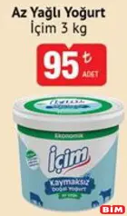 İÇİM AZ YAĞLI YOĞURT 3 KG